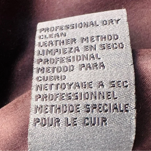 Calvin Klein Brown Leather Button Front Jacket Blazer - Picture 16 of 16